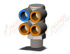 SMC KQ2ZD13-37NS fitting, dble br uni male elbo, KQ2 FITTING (sold in packages of 10; price is per piece)