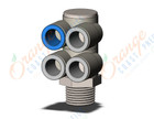 SMC KQ2ZD12-04NS fitting, dble br uni male elbo, KQ2 FITTING (sold in packages of 10; price is per piece)