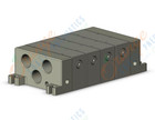 SMC VV5Q55-04BC mfld, plug lead, vq5000, VV5Q51/55 MANIFOLD
