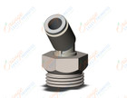 SMC KQ2K06-U03N fitting, uni 45 deg male elbow, KQ2(UNI) ONE TOUCH UNIFIT (sold in packages of 10; price is per piece)