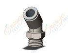SMC KQ2K08-U02N fitting, 45 degree male elbow, KQ2(UNI) ONE TOUCH UNIFIT (sold in packages of 10; price is per piece)
