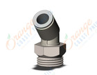 SMC KQ2K08-U03N fitting, 45 degree male elbow, KQ2(UNI) ONE TOUCH UNIFIT (sold in packages of 10; price is per piece)