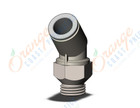SMC KQ2K10-U02N fitting, 45 degree male elbow, KQ2(UNI) ONE TOUCH UNIFIT (sold in packages of 10; price is per piece)