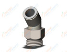 SMC KQ2K12-U04N fitting, 45 degree male elbow, KQ2(UNI) ONE TOUCH UNIFIT (sold in packages of 10; price is per piece)