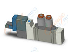 SMC SY3120-5LNU-C4 valve, sgl sol, body pt (dc), SY3000 SOL/VALVE, RUBBER SEAL***