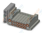 SMC SS5V2-W10S1DAND-06BS-N7 mfld, plug-in, SS5V2 MANIFOLD SV2000