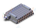 SMC SS5V4-W10CD-07B-C10 mfld, plug-in, circular conn., SS5V4 MANIFOLD SV4000