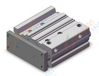 SMC MGPM50TN-75AZ 50mm mgp slide bearing, MGP COMPACT GUIDE CYLINDER