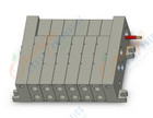 SMC VV5Q41-0602TLU1 vv5q41 base mnt 1/4, VV5Q41 MFLD, VQ4000 4/5-PORT