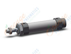 SMC CDM2B25-25SZ cyl, rnd body, sgl act/spr ret, CM2/CM3 ROUND BODY CYLINDER***