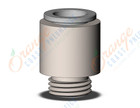 SMC KQ2S10-G02N fitting, male conn w/ hex hole, KQ2 FITTING (sold in packages of 10; price is per piece)