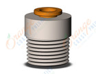 SMC KQ2S07-36NS fitting, male conn w/hex hole, KQ2 FITTING (sold in packages of 10; price is per piece)