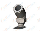 SMC KQ2K10-U01N fitting, 45 deg male elbow, KQ2(UNI) ONE TOUCH UNIFIT (sold in packages of 10; price is per piece)