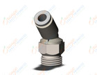 SMC KQ2K04-U01N fitting, 45 deg male elbow, KQ2(UNI) ONE TOUCH UNIFIT (sold in packages of 10; price is per piece)