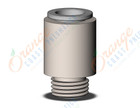 SMC KQ2S10-02NP fitting, hex hd male connector, KQ2 FITTING (sold in packages of 10; price is per piece)