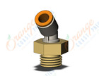 SMC KQ2K07-35AP fitting, 45 deg male elbow, KQ2 FITTING (sold in packages of 10; price is per piece)