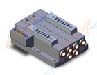 SMC SS5V4-10FD1-02BS-C12 mfld, plug-in, d-sub connector, SS5V4 MANIFOLD SV4000