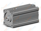 SMC CDLQA80TF-100D-B cyl, compact w/lock sw capable, CLQ COMPACT LOCK CYLINDER