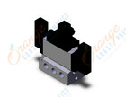 SMC VFS5210-2DZ-03T valve dbl non plugin base mt, VFS5000 SOL VALVE 4/5 PORT