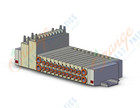 SMC SS5Y3-45T1D-10B-C4 mfld, base mt, din rail mt, SS5Y3 MANIFOLD SY3000