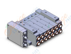SMC SS5V3-W10S1QBD-05B-C10 mfld, plug-in, SS5V3 MANIFOLD SV3000