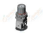 SMC ARG20-02G2H-1 regulator, gauge-handle, ARG REGULATOR W/PRESSURE GAUGE