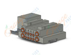 SMC SS5V1-W16CD-04B-N1 mfld, plug-in, circular conn., SS5V1 MANIFOLD SV1000