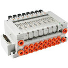 SMC VV5Q21-04C6FS0-D mfld, plug-in, vq2000, VV5Q* MANIFOLD VQ 4/5 PORT