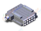 SMC SS5V4-W10CD-04D-03N mfld, plug-in, circular conn., SS5V4 MANIFOLD SV4000