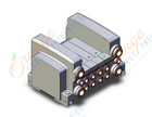 SMC VV5QC21-04N7SD0-D0R mfld, plug-in, w/o si unit, VV5QC21 MANIFOLD VQC 5-PORT