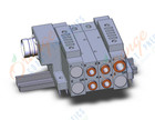 SMC SS5V3-W10CD-02US-C8-D mfld, plug-in, circular conn., SS5V3 MANIFOLD SV3000