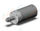 SMC CG1BA80-75Z cylinder, CG/CG3 ROUND BODY CYLINDER