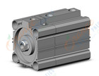 SMC CDLQB63TN-30D-F cyl, compact w/lock sw capable, CLQ COMPACT LOCK CYLINDER