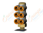 SMC KQ2ZT11-35AP fitting, trpl br uni male elbo, KQ2 FITTING (sold in packages of 10; price is per piece)