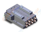 SMC SS5V4-10FD1-02B-C12 mfld, plug-in, d-sub connector, SS5V4 MANIFOLD SV4000