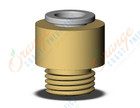 SMC KQ2S08-02AP fitting, hex hd male connector, KQ2 FITTING (sold in packages of 10; price is per piece)