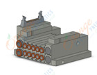 SMC SS5V1-10PD1-05D-C6 mfld, plug-in, flat cable conn, SS5V1 MANIFOLD SV1000