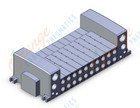 SMC VV5QC41-1003TSD0A mfld, plug-in, w/o si unit, VV5QC41 MANIFOLD VQC 5-PORT