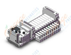 SMC VV5QC21-10L8SD6D2N-D0S mfld, plug-in,, VV5QC21 MANIFOLD VQC 5-PORT