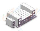 SMC VV5QC41-06C8SEAN mfld, plug-in,, VV5QC41 MANIFOLD VQC 5-PORT