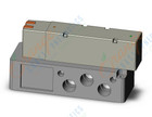 SMC VQ5301-51-04T valve, 3 position, plug-in(dc), VQ5000 VALVE, SOL 5 PORT