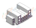 SMC VV5QC41-04C10SEAN "mfld, VV5QC41 MANIFOLD VQC 5-PORT