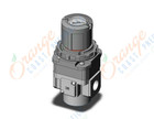 SMC ARG40K-F04G1H regulator, gauge-handle, ARG REGULATOR W/PRESSURE GAUGE
