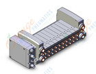 SMC VV5QC21-10C6SEAN-R mfld, plug-in,, VV5QC21 MANIFOLD VQC 5-PORT