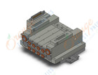SMC SS5V2-10FD1-04BS-C4-D mfld, plug-in, d-sub connector, SS5V2 MANIFOLD SV2000