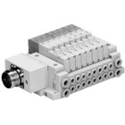 SMC SS5V1-W10CD-10DS-N1 mfld, plug-in, circular conn., SS5V1 MANIFOLD SV1000