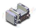 SMC VV5QC21-04N7SVBN-D0S mfld, plug-in, VV5QC21 MANIFOLD VQC 5-PORT