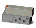 SMC VQ5301R-5W1-B04T valve, 3 position, plug-in(dc), VQ5000 VALVE, SOL 5 PORT