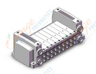 SMC VV5QC21-09C6SD60-S mfld, plug-in, VV5QC21 MANIFOLD VQC 5-PORT