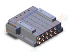 SMC SS5V4-10FD1-04D-C8 mfld, plug-in, d-sub connector, SS5V4 MANIFOLD SV4000